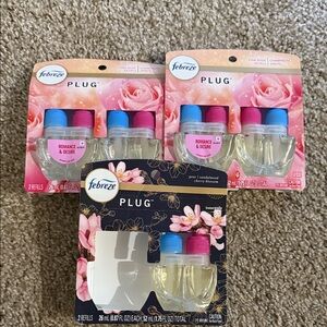 NWOT Febreze Plug Refills - Pink and Blue Caps